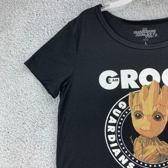 Marvel Guardian of the Galaxy Vol 2 Youth T Shirt Size Large Black I AM Groot - Picture 5 of 9